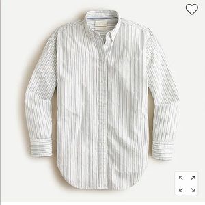 NWOT J.Crew Relaxed Fit Shirt in textured stripe, size 10